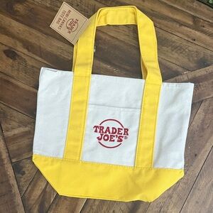 Yellow and White Tote Bag